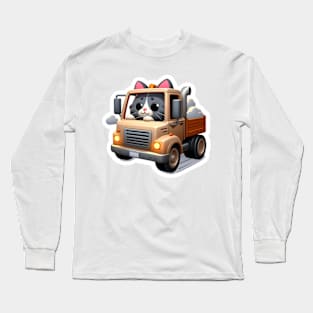 cat in a truck Long Sleeve T-Shirt